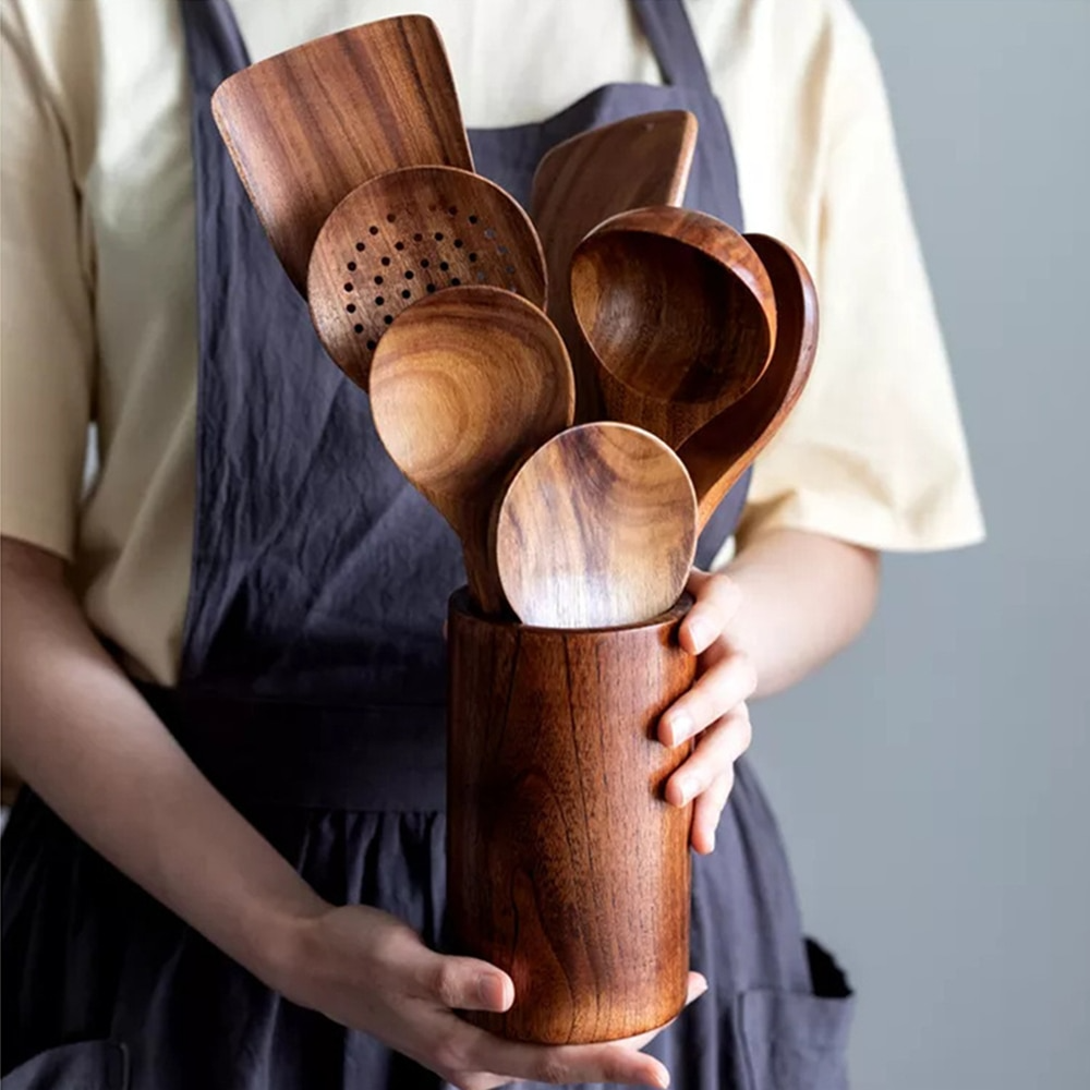 Teakhouten Keukengerei Set Voor Duurzaam & Stijlvol Koken