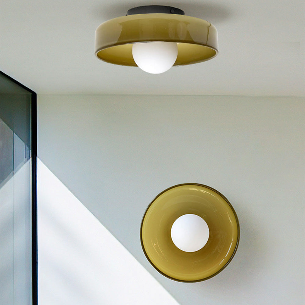 Moderne Ronde Plafondlamp van Glas – Stijlvolle Verlichting voor Keuken & Woonruimte