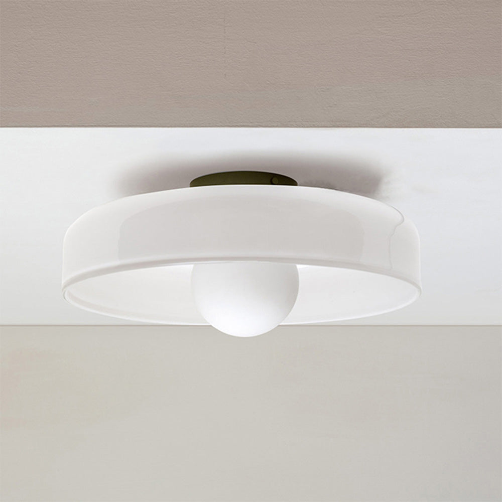 Moderne Ronde Plafondlamp van Glas – Stijlvolle Verlichting voor Keuken & Woonruimte