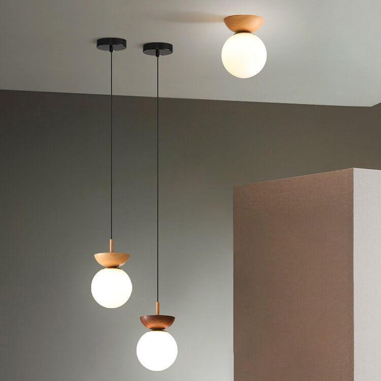 Sanshoku - Japanse Hanglamp met Dimbare LED – 3 Lichtkleuren – Stijlvolle Plafondlamp voor Woonkamer, Hal & Slaapkamer