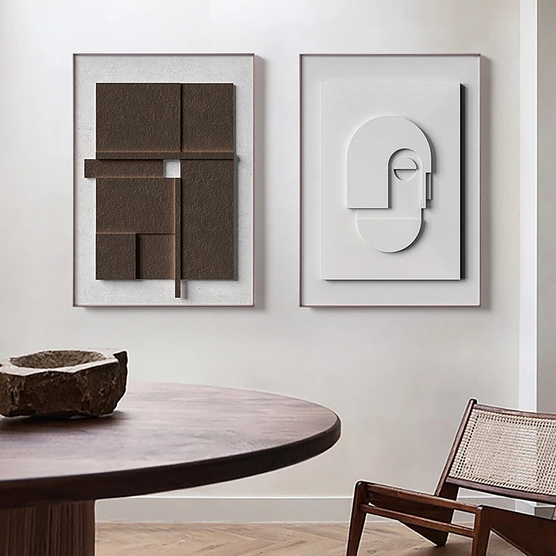 Moderne Abstracte Geometrische Wanddecoratie Voor Een Stijlvol Interieur