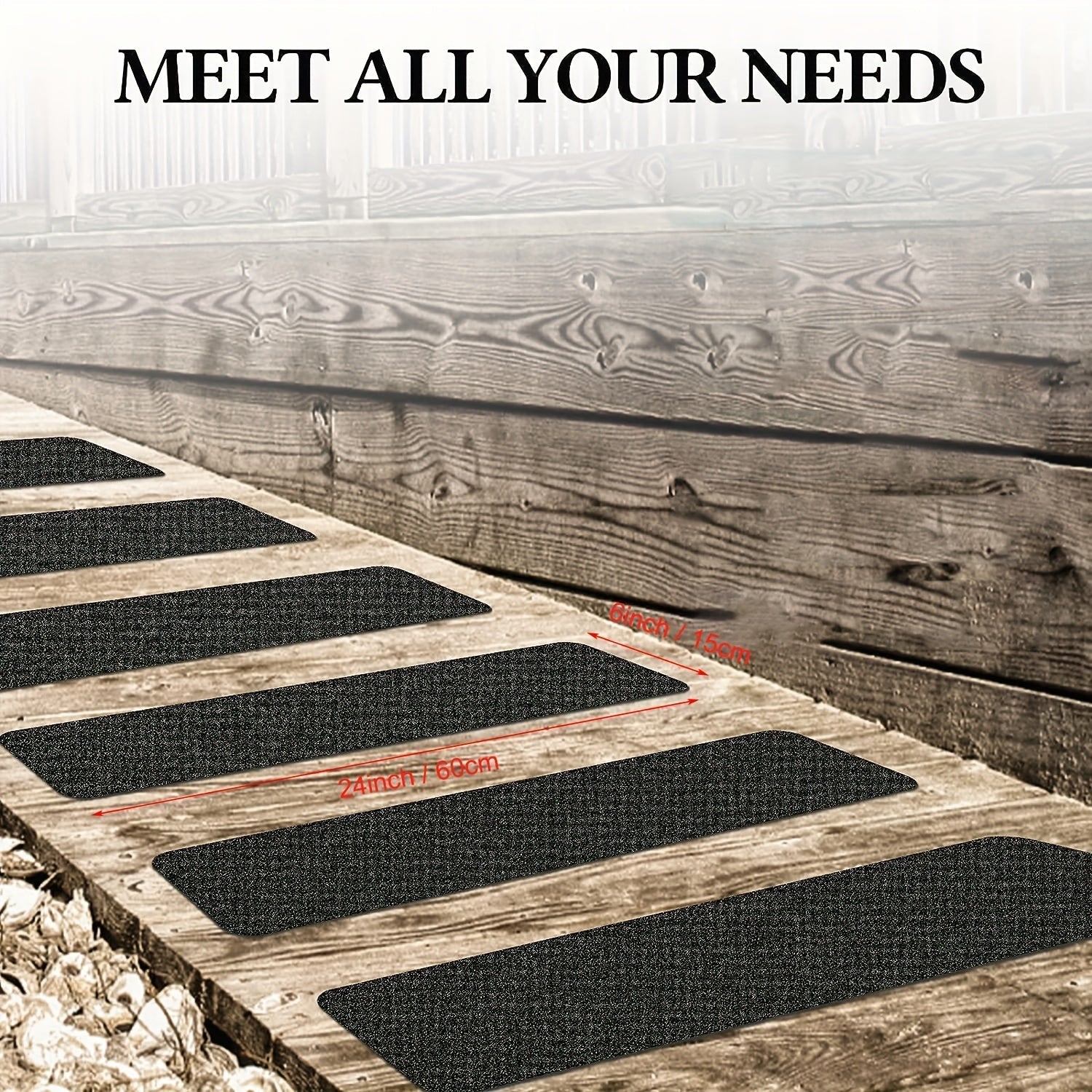 Anti-Slip Trapstrips (10-Pack) – Veiligheidstape Voor Traptreden - Weerbestendig & Extra Grip