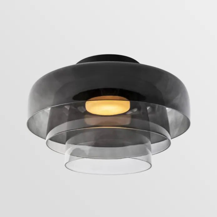 Plafondlamp met Glas in Middeleeuws Scandinavisch Design – LED Verlichting