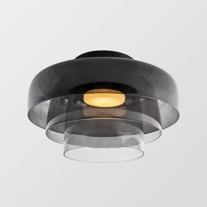Plafondlamp met Glas in Middeleeuws Scandinavisch Design – LED Verlichting