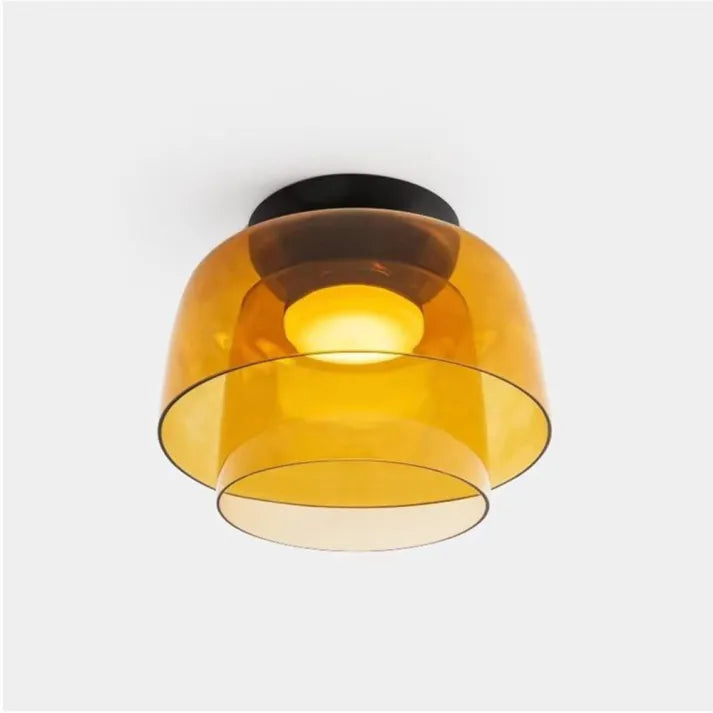 Plafondlamp met Glas in Middeleeuws Scandinavisch Design – LED Verlichting