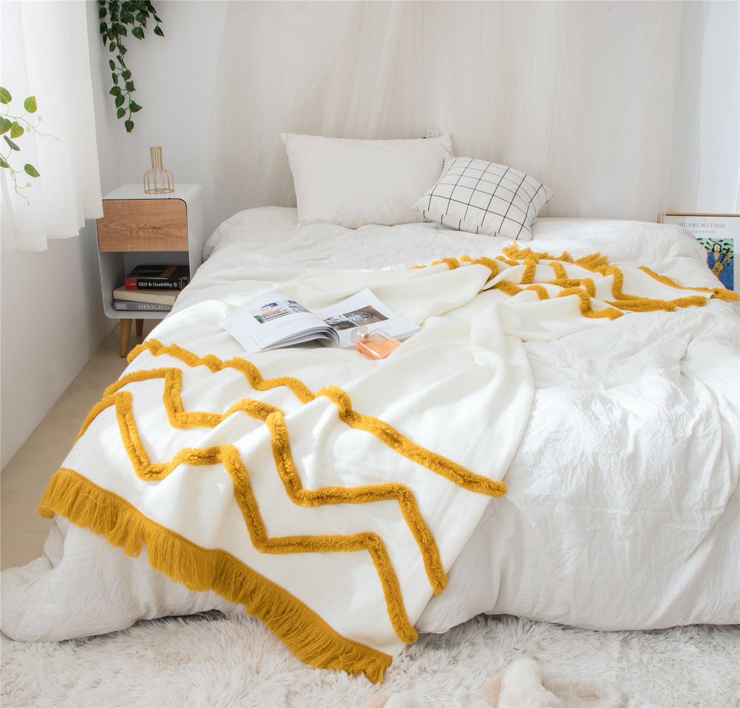 Zachte Sofa Plaid Met Franjes Voor Een Warme & Stijlvolle Woonkamer