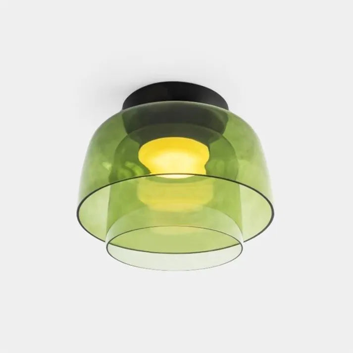 Plafondlamp met Glas in Middeleeuws Scandinavisch Design – LED Verlichting