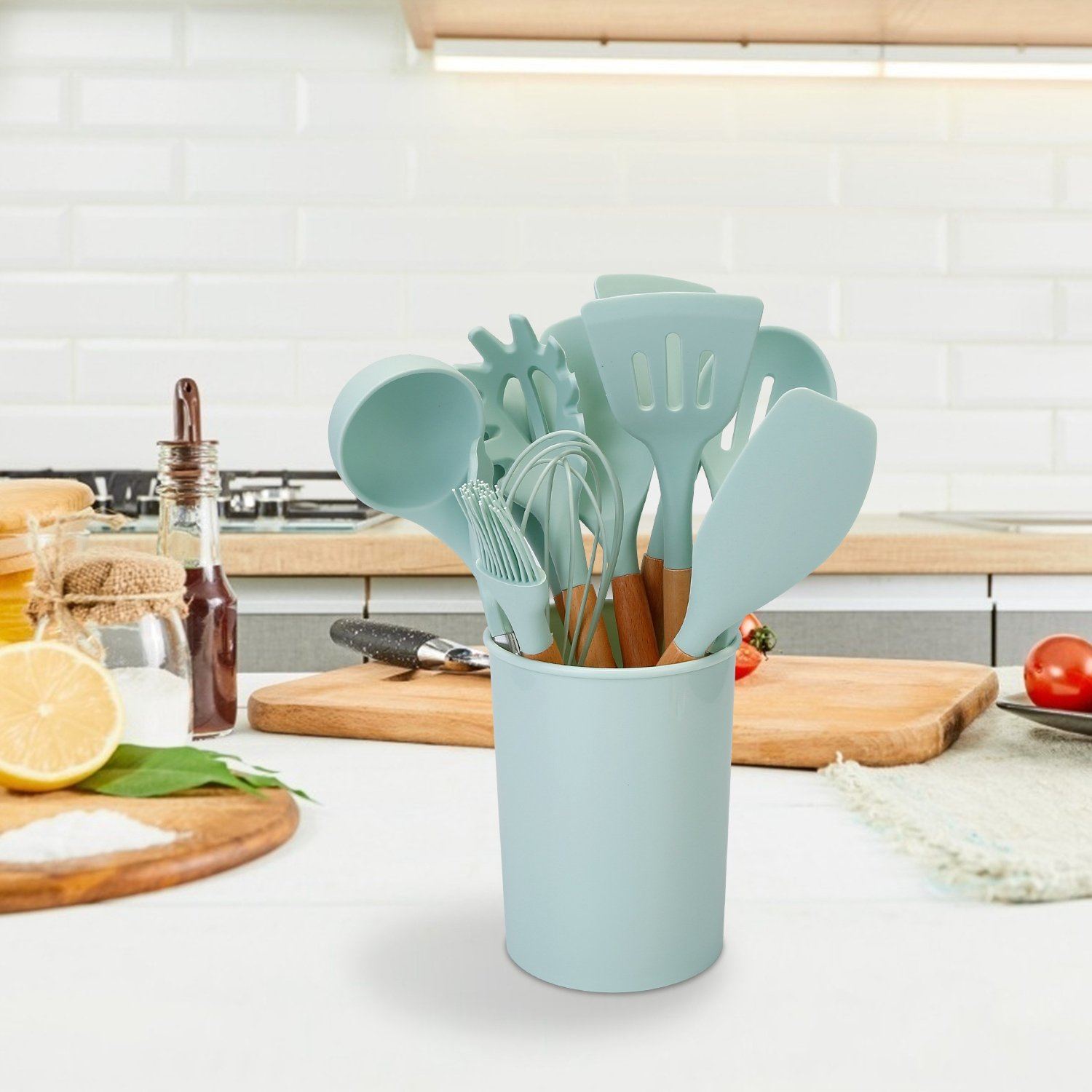 11-Delige Siliconen Keukengerei Set Voor Veilig, Duurzaam & Modern Koken