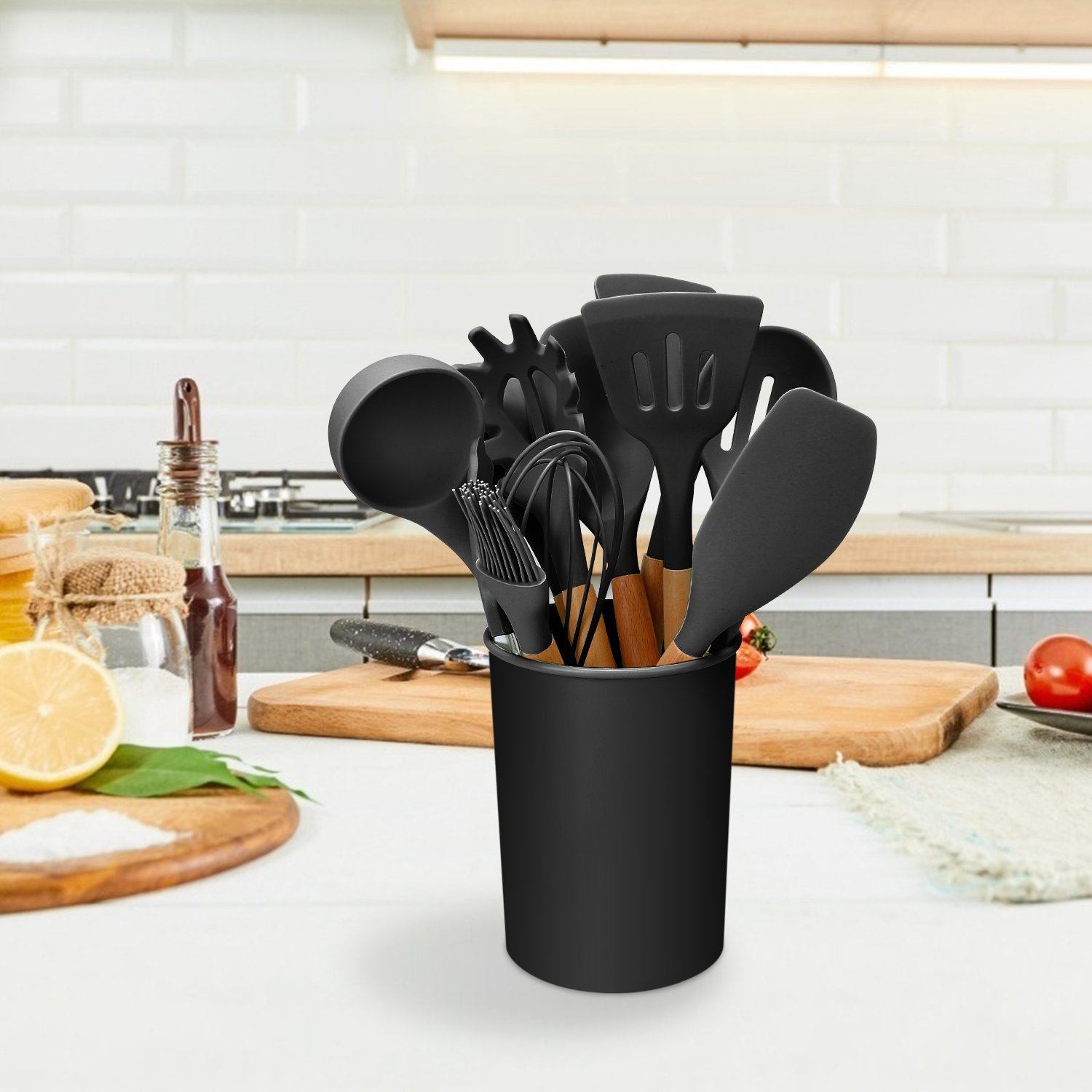 11-Delige Siliconen Keukengerei Set Voor Veilig, Duurzaam & Modern Koken