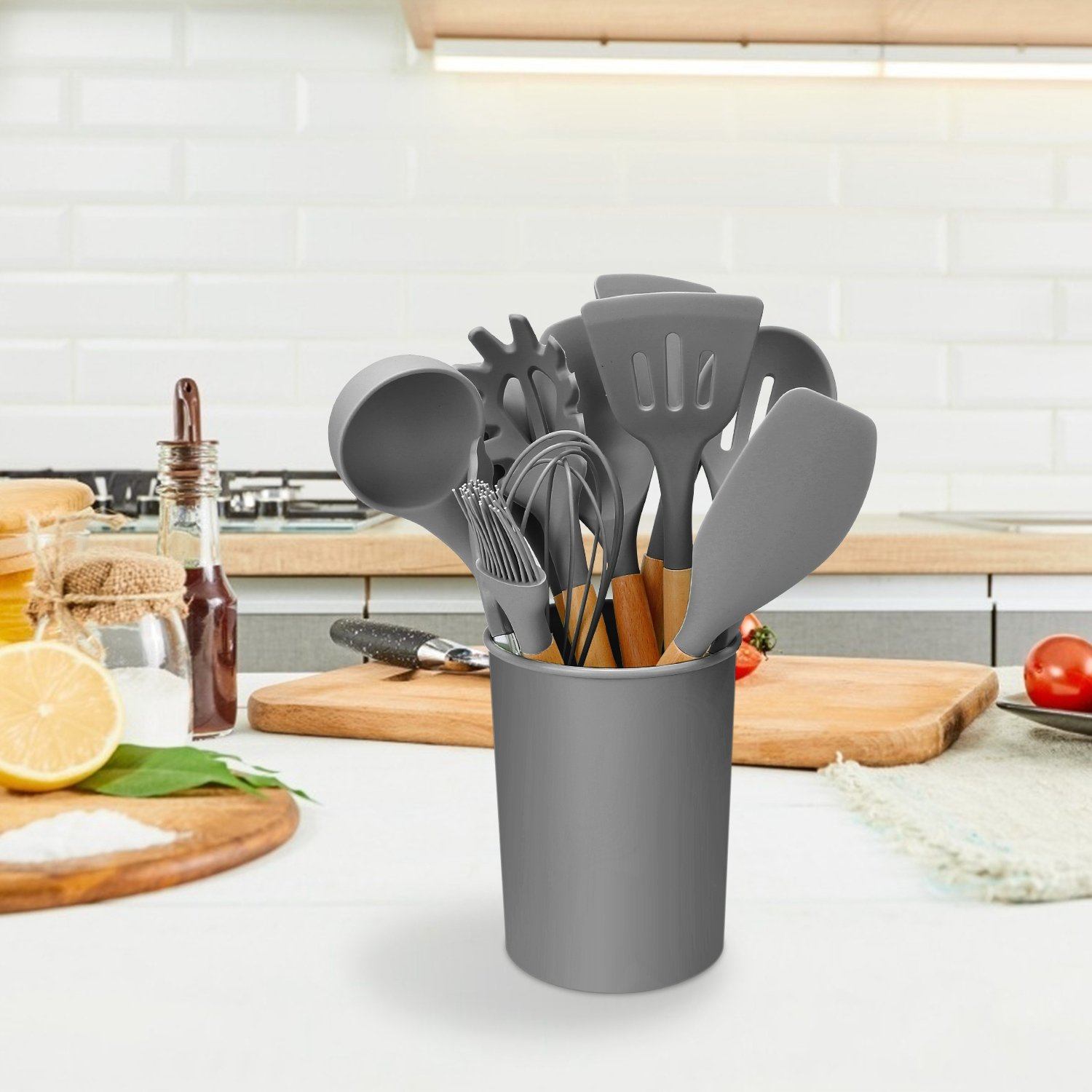 11-Delige Siliconen Keukengerei Set Voor Veilig, Duurzaam & Modern Koken