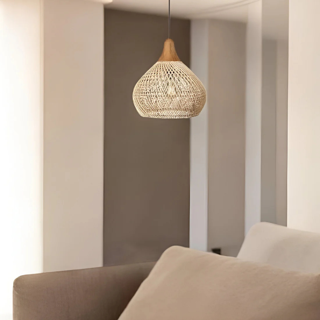 Boho Rieten Hanglamp – Sfeervol & Natuurlijk Voor Elk Interieur