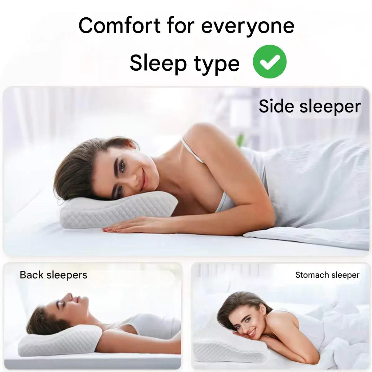 ZenSleep - Orthopedisch Slaapkussen uit Visco-Schuim – Ergonomisch Kussen voor Nek & Rugondersteuning