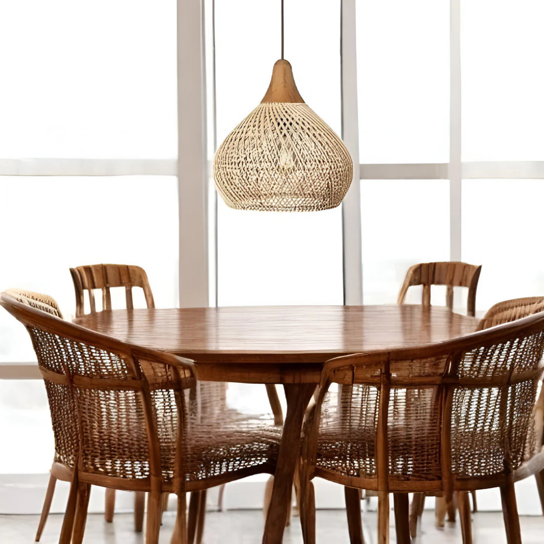 Boho Rieten Hanglamp – Sfeervol & Natuurlijk Voor Elk Interieur