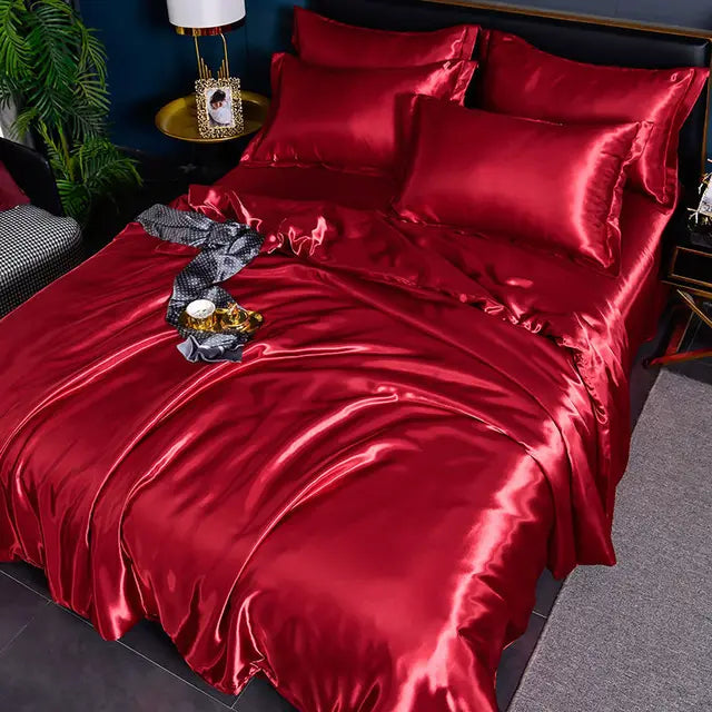 Luxe Satijnen Dekbedovertrek (Uni-Kleur) – Zijdezacht & Kleurvast