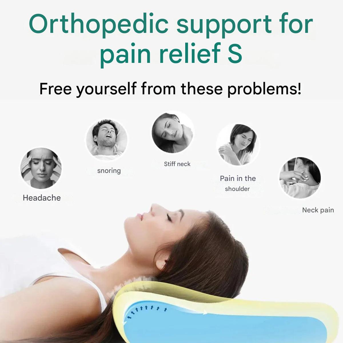 ZenSleep - Orthopedisch Slaapkussen uit Visco-Schuim – Ergonomisch Kussen voor Nek & Rugondersteuning
