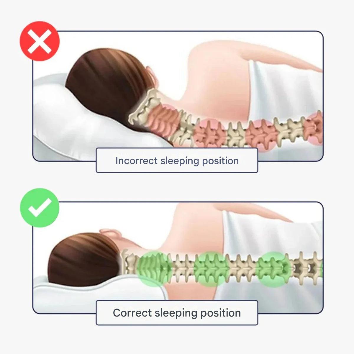 ZenSleep - Orthopedisch Slaapkussen uit Visco-Schuim – Ergonomisch Kussen voor Nek & Rugondersteuning