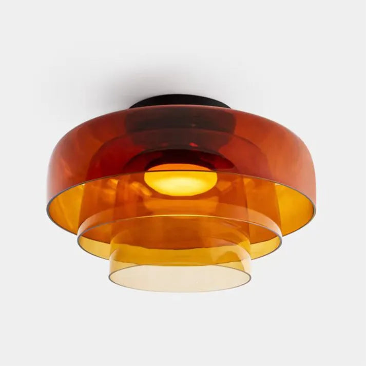 Plafondlamp met Glas in Middeleeuws Scandinavisch Design – LED Verlichting