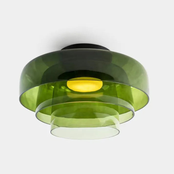 Plafondlamp met Glas in Middeleeuws Scandinavisch Design – LED Verlichting
