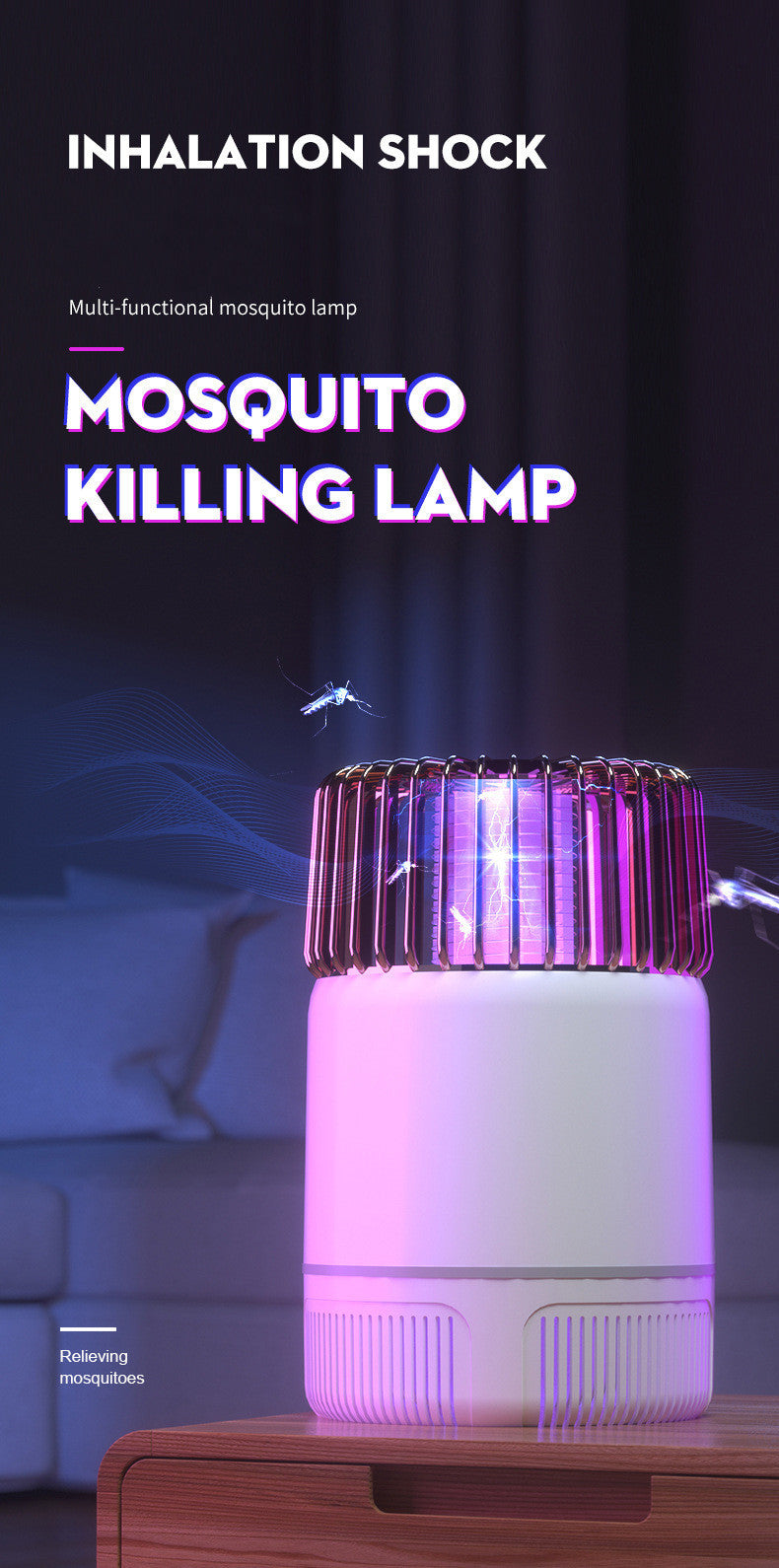 BUZZKILL - Elektrische Muggenlamp – Stil & Krachtig – Met LED-Licht en Aanzuigventilator – Voor Binnen- en Buitengebruik