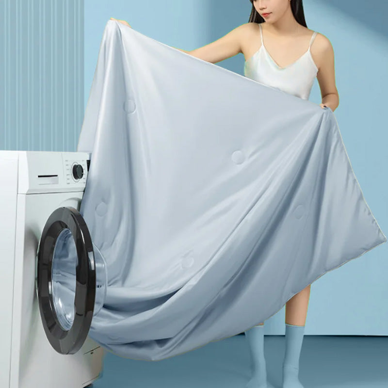 Zomerdekbed met Zijden Look – Inclusief Kussenslopen & Overtrek – Lichtgewicht & Ademend