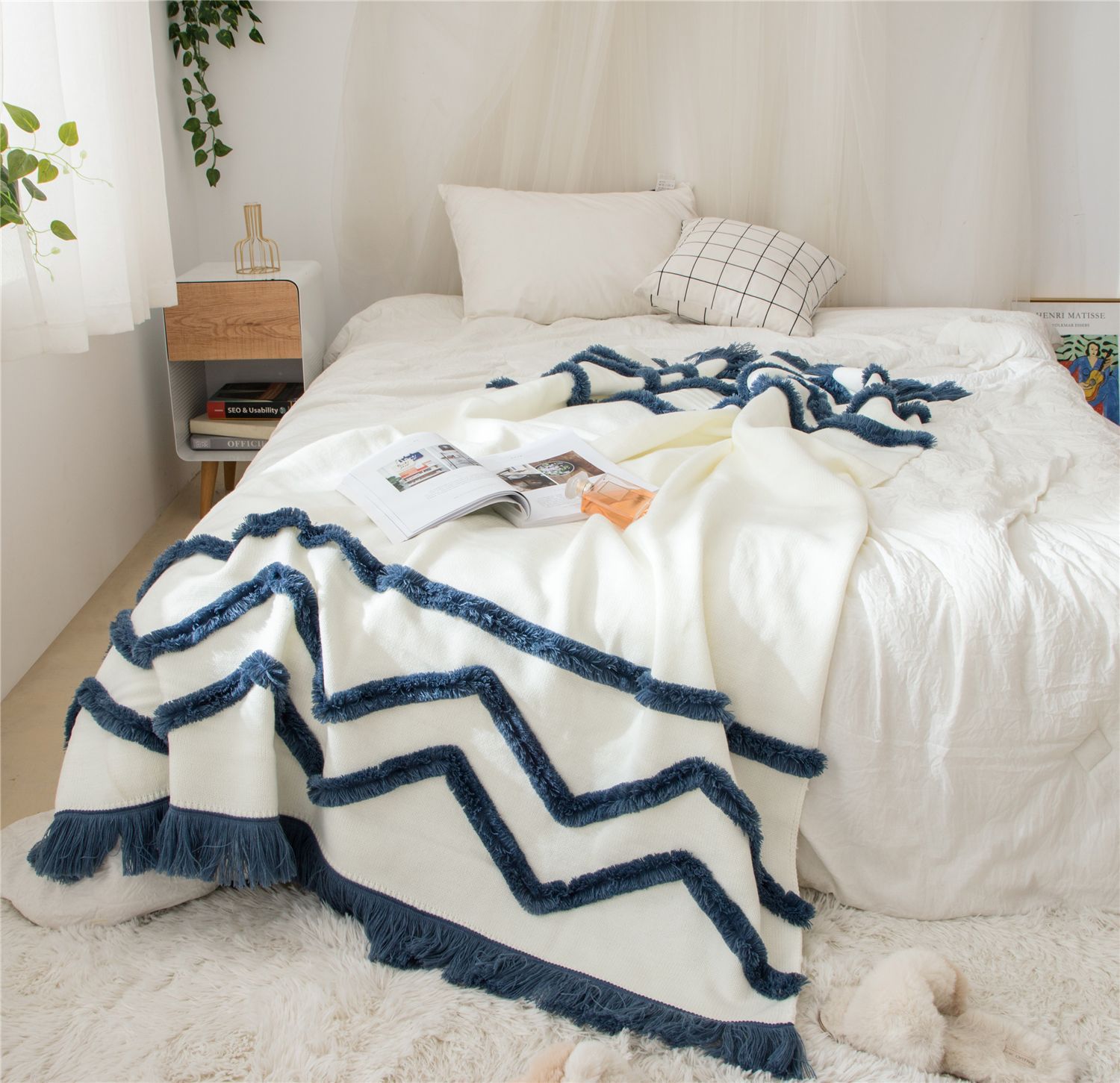 Zachte Sofa Plaid Met Franjes Voor Een Warme & Stijlvolle Woonkamer