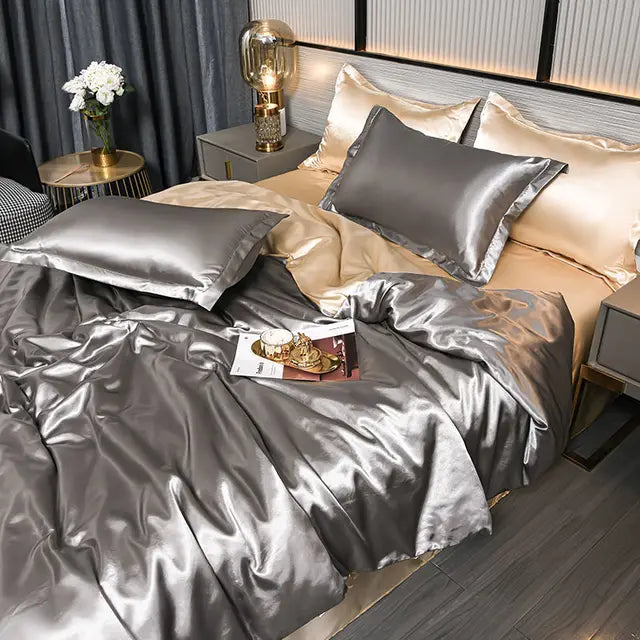 Luxe Satijnen Dekbedovertrek (Uni-Kleur) – Zijdezacht & Kleurvast