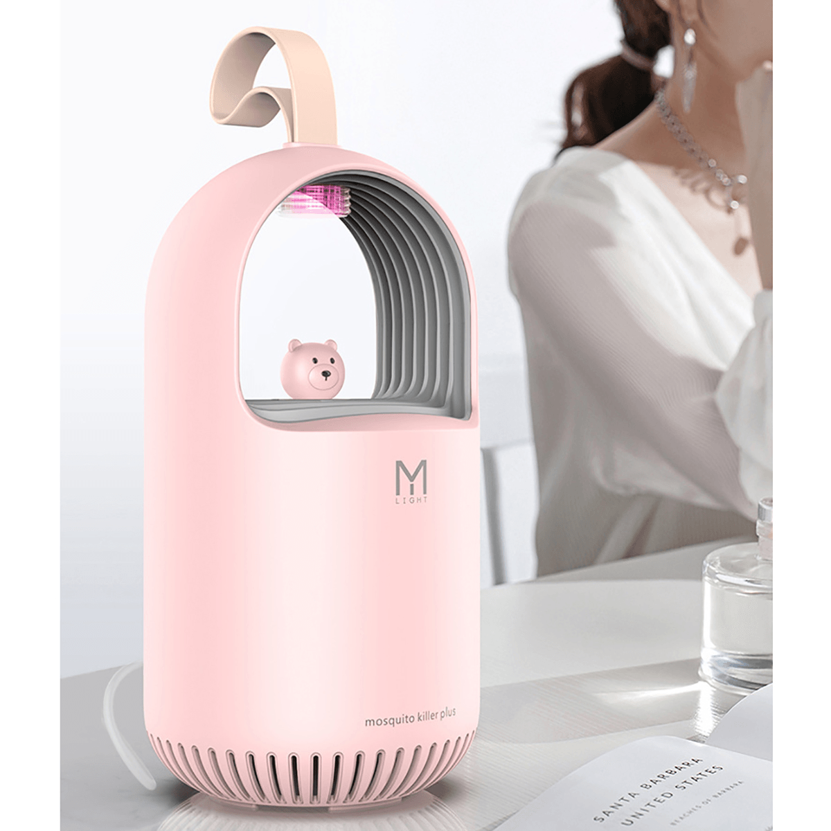 MUGGUARD Anti-Muggenlamp met UV-Licht – Stil & USB-Oplaadbaar – Voor Thuis, Kantoor & Vakantie