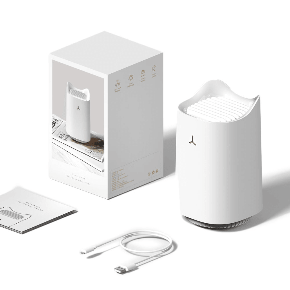 MosquitoGuard Muggenlamp – Elektrische Muggenvanger Voor Binnen & Buiten – Stil & Milieuvriendelijk – Oplaadbaar Via USB