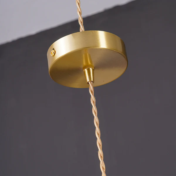 Stijlvolle Hanglamp In Hibiscusbloem Design – Glas & Messing – E27 Fitting