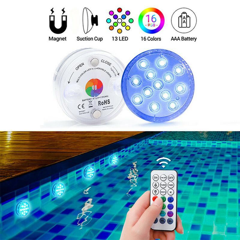 Waterdichte LED Lichtjes Met Afstandsbediening | RGB Zuignap Decoratie