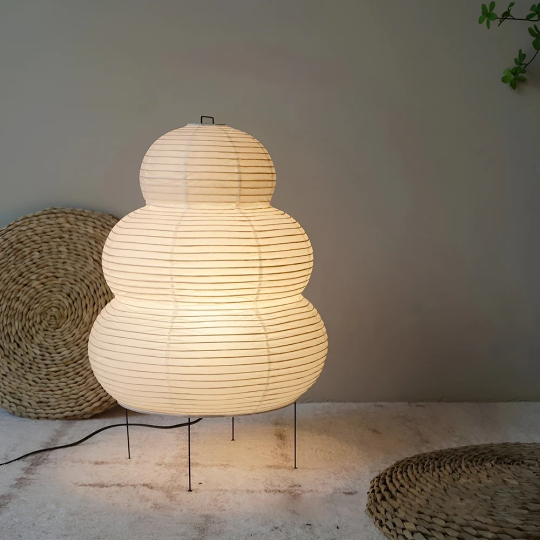 Zenko - Japanse Staande Lamp van Rijstpapier | Minimalistische Vloerlamp met Warme Sfeerverlichting