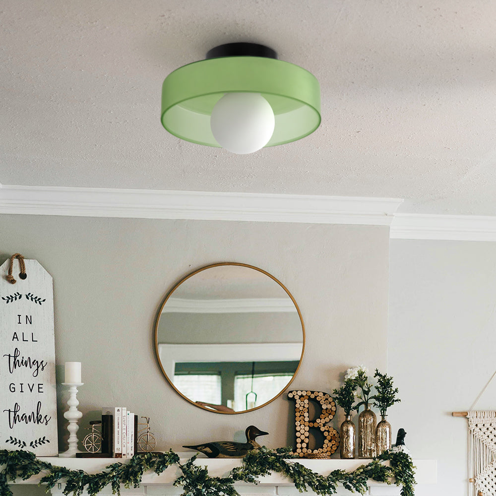 Moderne Ronde Plafondlamp van Glas – Stijlvolle Verlichting voor Keuken & Woonruimte