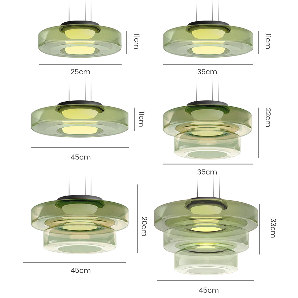 BauhausGlow - Glazen Hanglamp In Bauhaus-Stijl Met Warm Licht & Moderne Vormgeving
