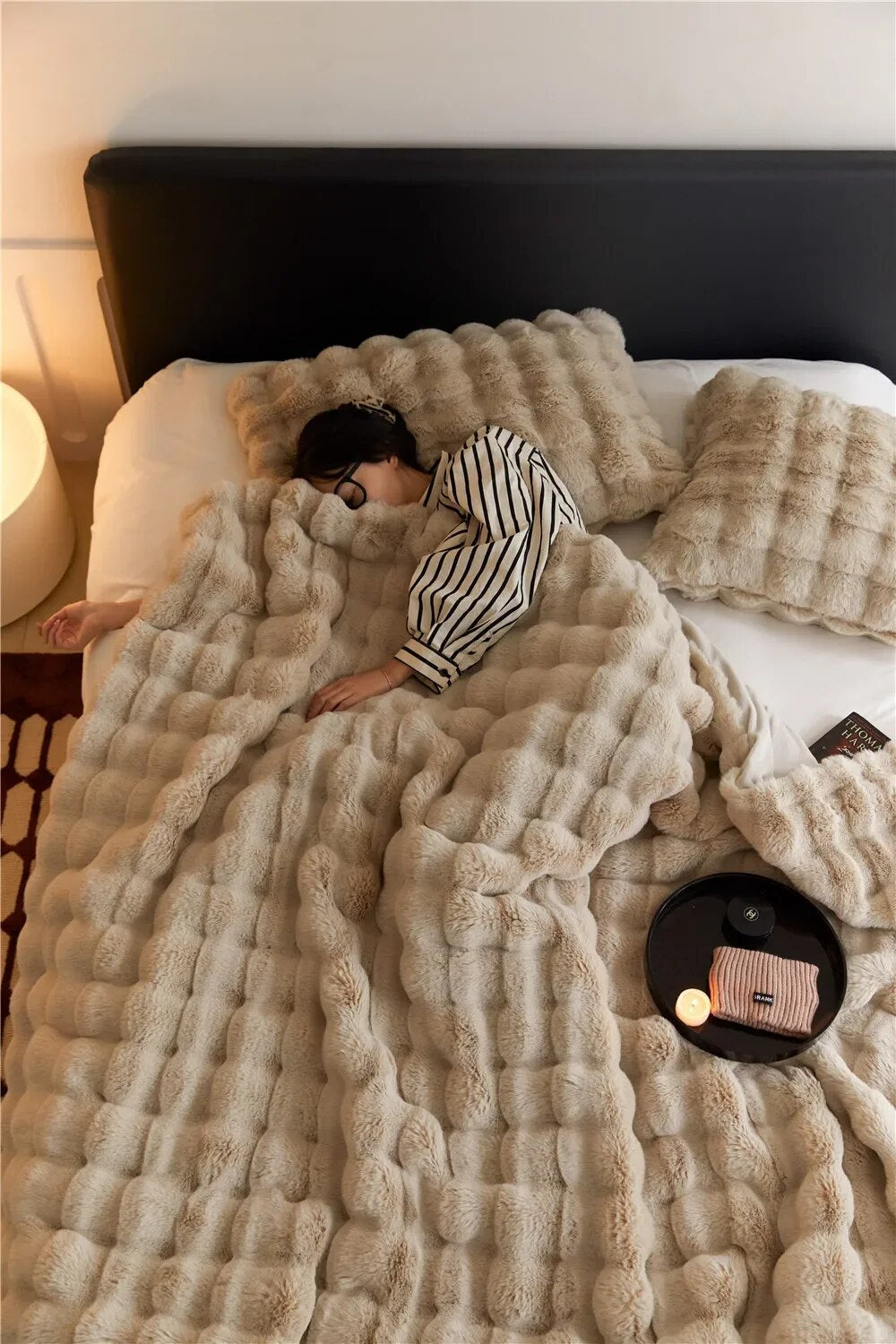 Luxe Fleece Deken – Zachte Pluche Woondeken voor Bed & Bank – Ademend & Warm