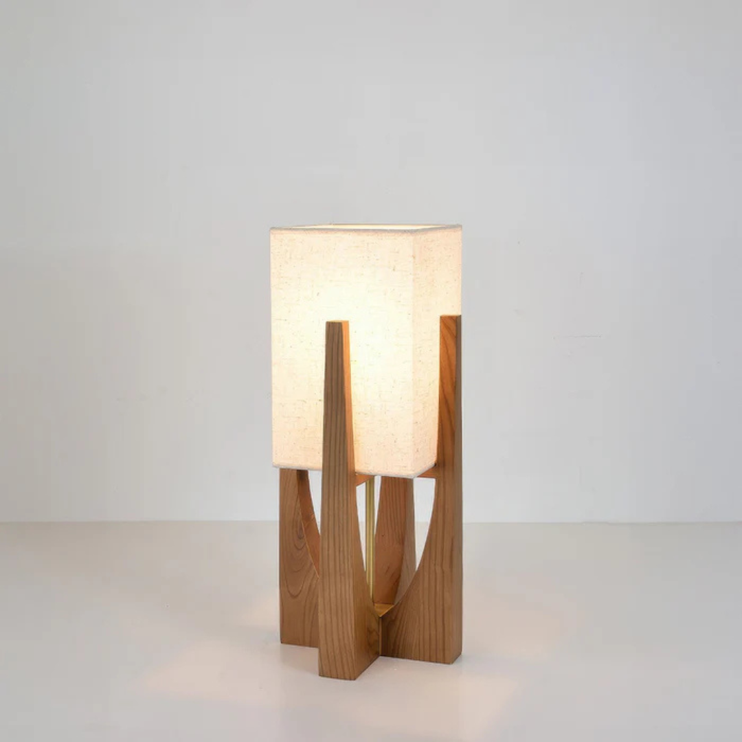 Hikari - Japanse Stijl Vloerlamp | Massief Houten Staande Lamp met Sfeerverlichting