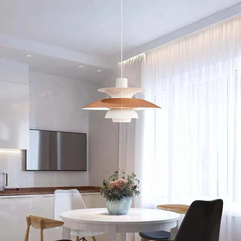 Moderne LED Hanglamp Met Scherm – Kleurrijk Metaaldesign – E27 Fitting