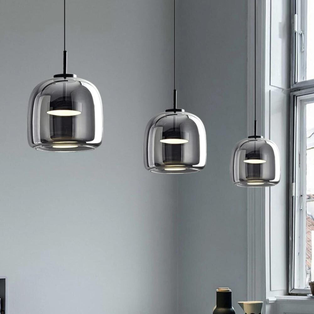 NordicGlass – Hanglamp Van Zwart Glas, Scandinavisch Design Met Luxe Uitstraling