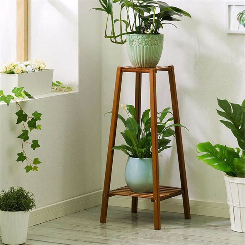 2-Laagse Plantenstandaard Voor Binnen & Buiten – Stijlvolle Bloempot Houder Voor Kleine Ruimtes