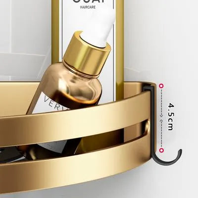 Stijlvolle Gouden Badkamerplank Set – Moderne Organisatie Zonder Boren