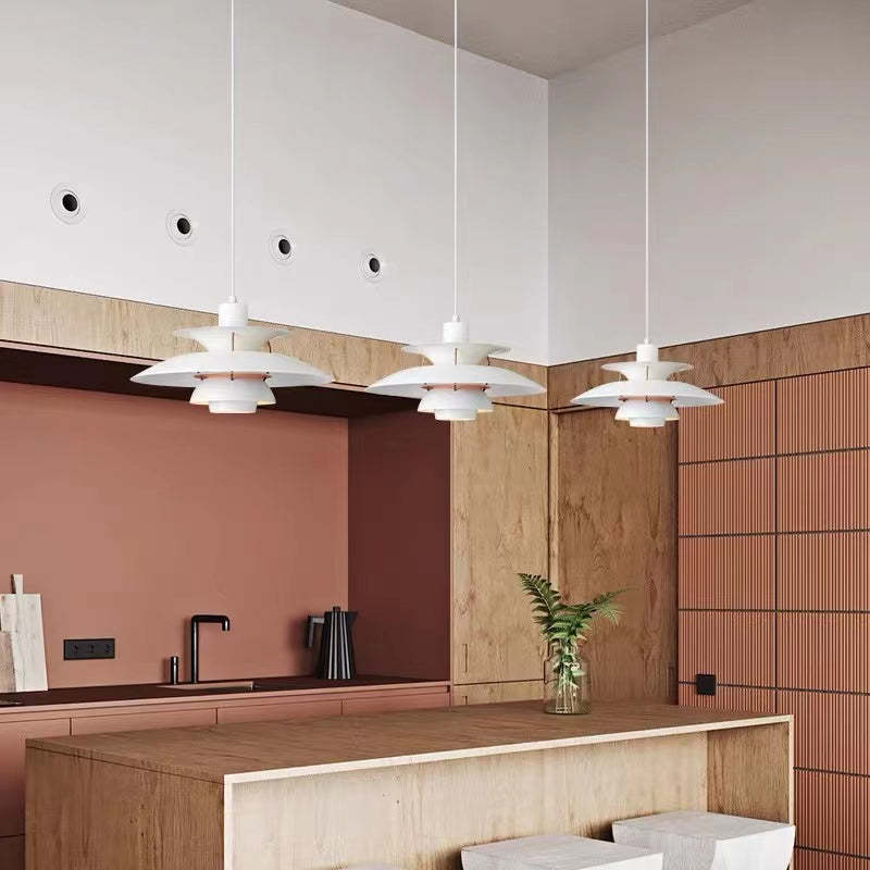 Moderne LED Hanglamp Met Scherm – Kleurrijk Metaaldesign – E27 Fitting