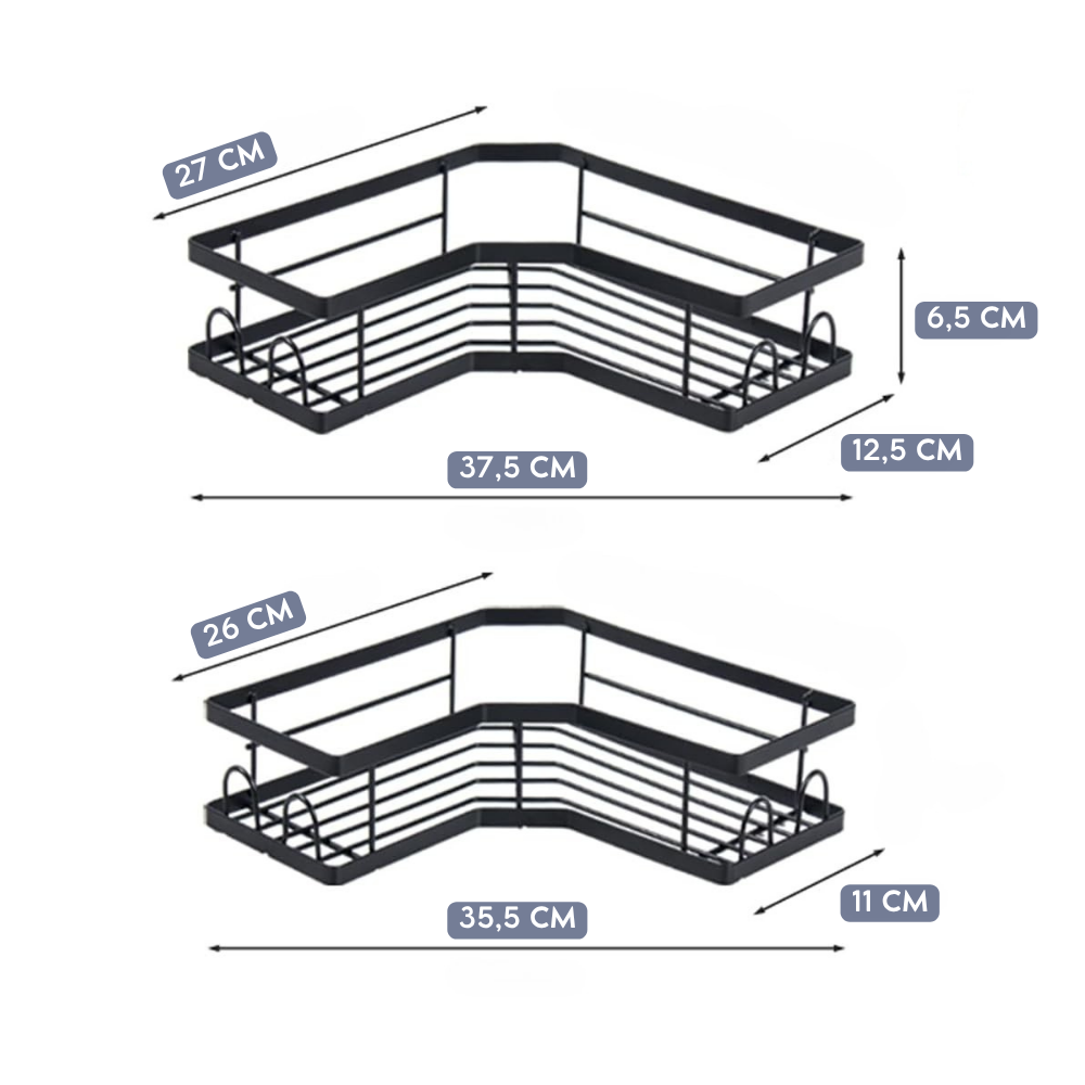 Wandplank Set 2 Stuks – Gebogen Design Planken Voor Een Stijlvolle En Moderne Badkamer