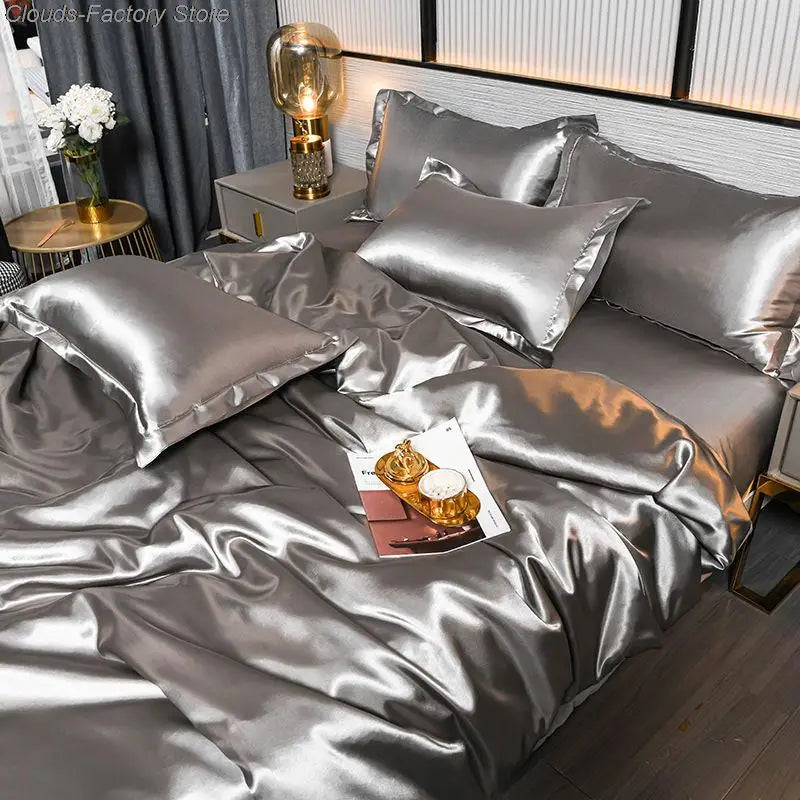 Luxe Satijnen Dekbedovertrek (Uni-Kleur) – Zijdezacht & Kleurvast