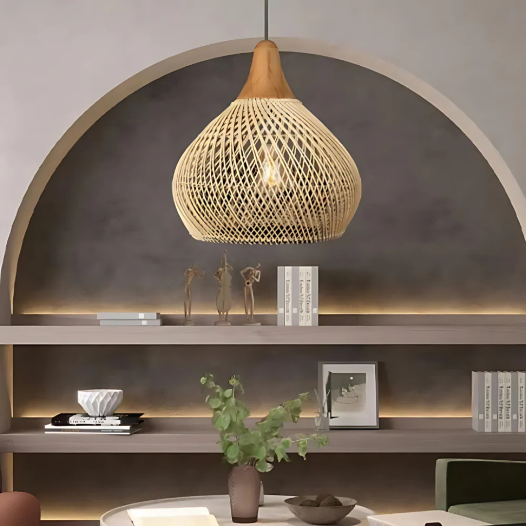 Boho Rieten Hanglamp – Sfeervol & Natuurlijk Voor Elk Interieur