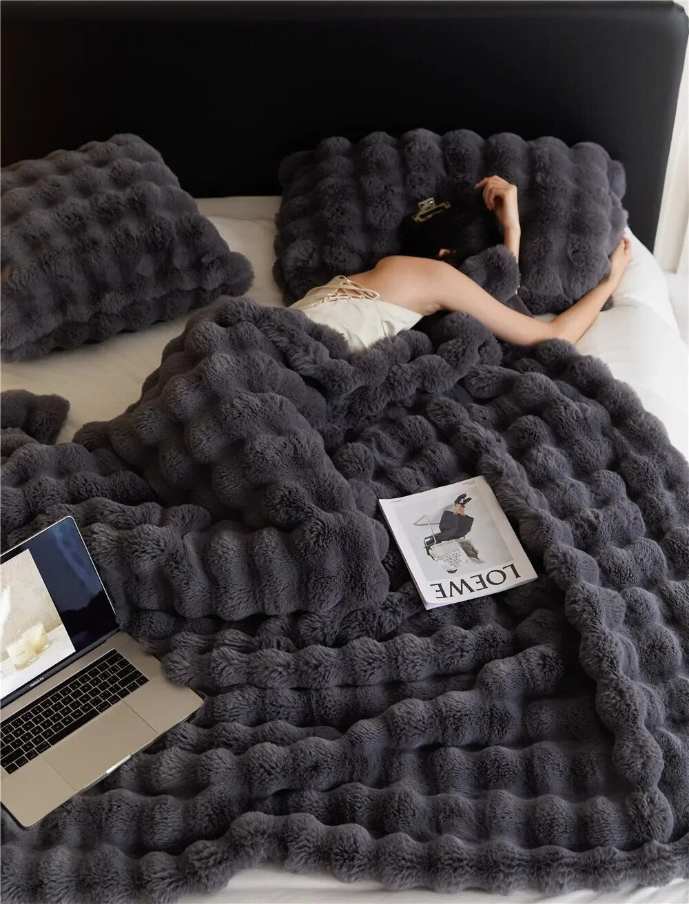 Luxe Fleece Deken – Zachte Pluche Woondeken voor Bed & Bank – Ademend & Warm