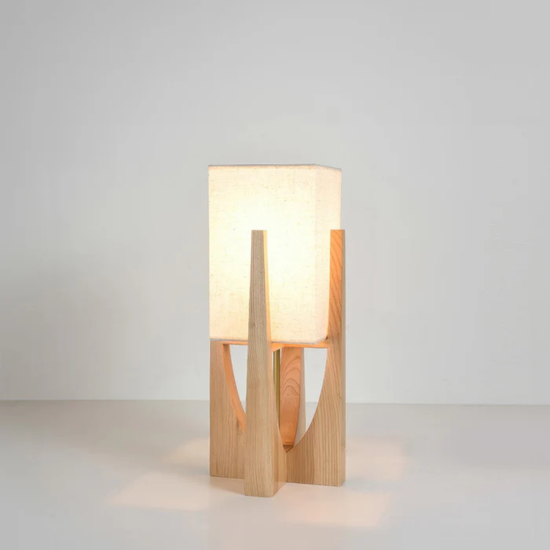 Hikari - Japanse Stijl Vloerlamp | Massief Houten Staande Lamp met Sfeerverlichting