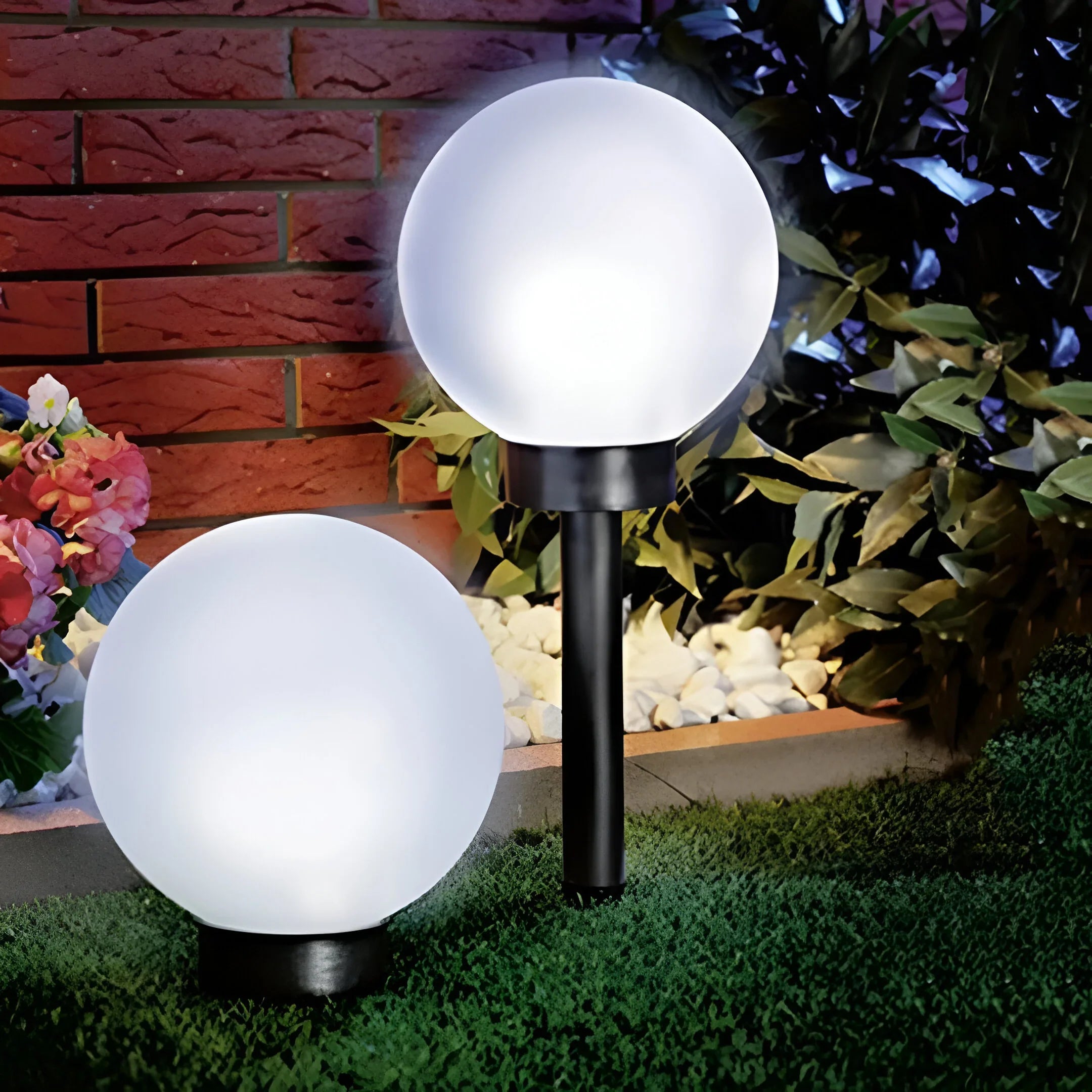 Set van 3 Solar Tuinpaallampen | Waterdicht & Sfeervol