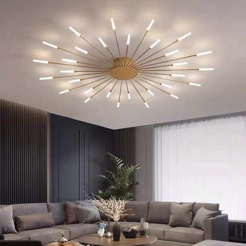 Vuurwerk Plafondlamp – Moderne LED Kroonluchter met Scandinavisch Design voor Woonkamer, Slaapkamer & Kinderkamer