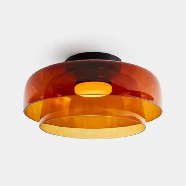 Plafondlamp met Glas in Middeleeuws Scandinavisch Design – LED Verlichting