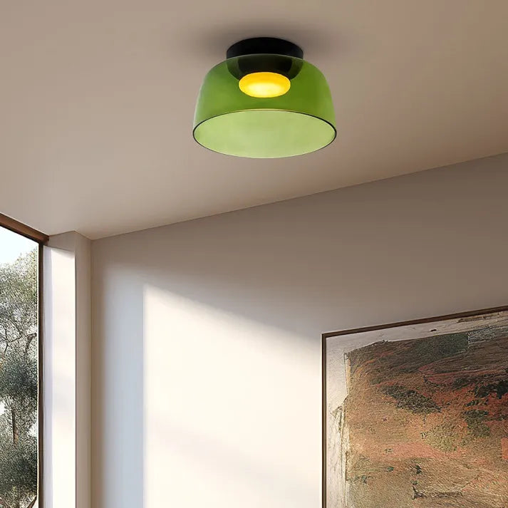 Plafondlamp met Glas in Middeleeuws Scandinavisch Design – LED Verlichting