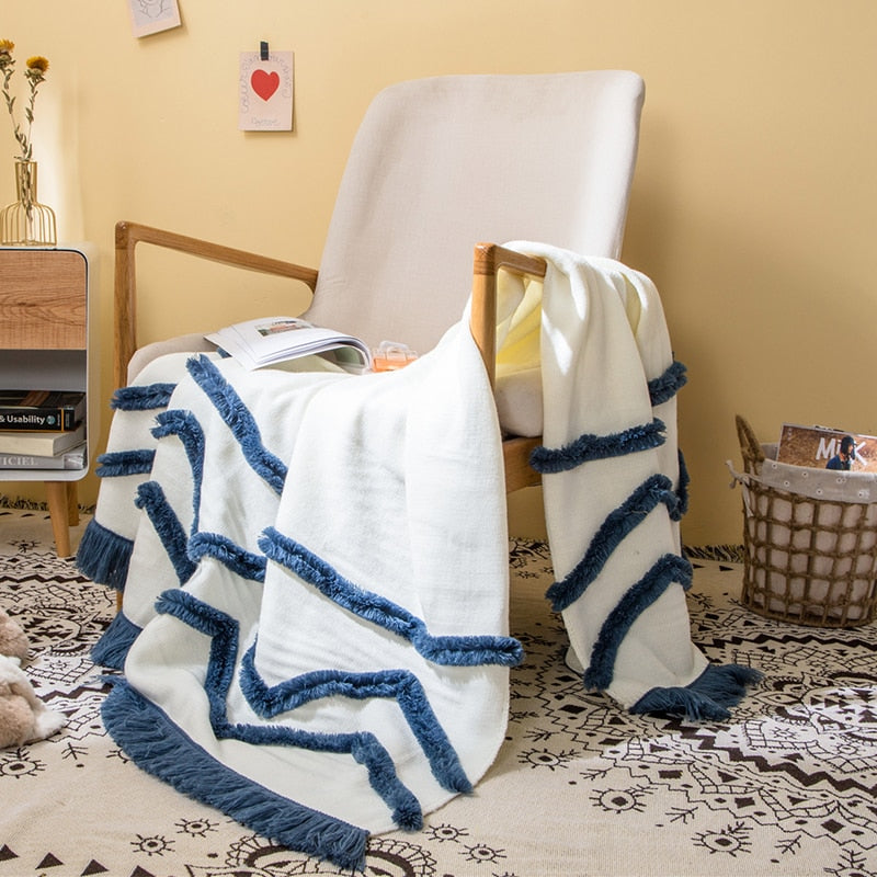 Zachte Sofa Plaid Met Franjes Voor Een Warme & Stijlvolle Woonkamer